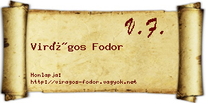 Virágos Fodor névjegykártya